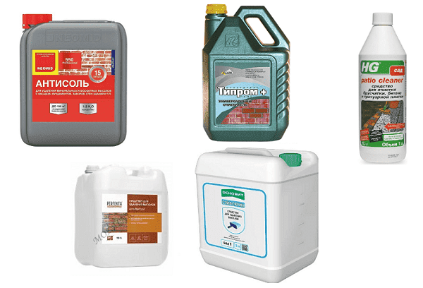 Remèdes populaires du commerce contre l'efflorescence sur les carreaux :