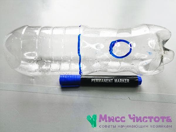 faire un trou dans une bouteille en plastique