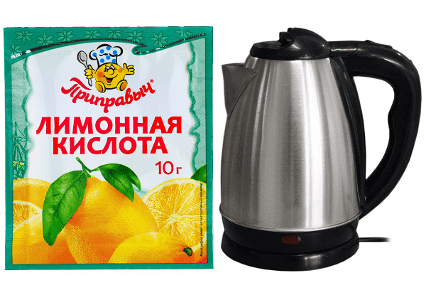 Acide citrique et théière