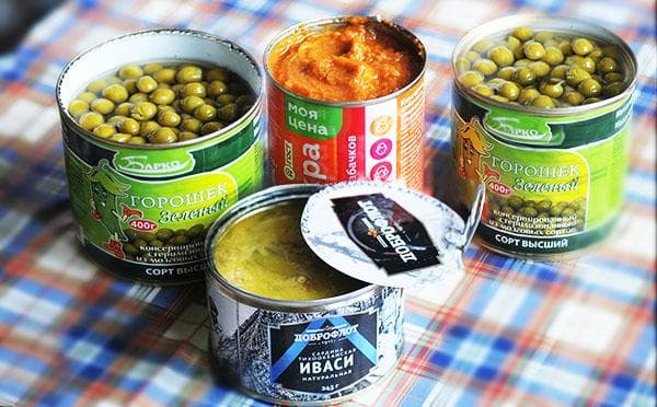 nourriture en boîte
