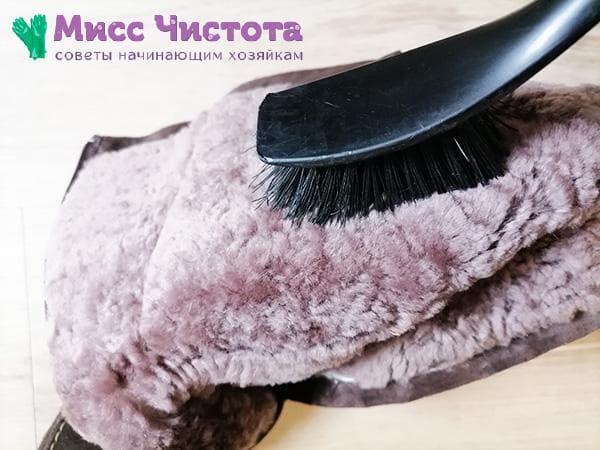 nettoyer la fourrure à l'intérieur des chaussures