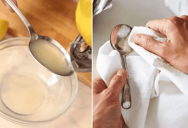 Jus de citron pour nettoyer les couverts