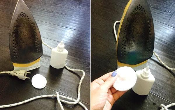 Nettoyer la semelle d'un fer à repasser avec du peroxyde d'hydrogène