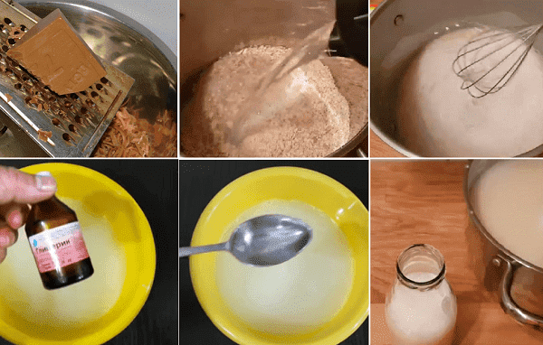 Gel nettoyant à base de savon à lessive