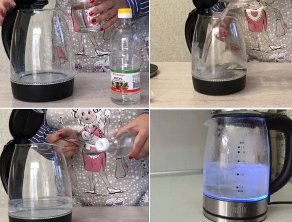 Nettoyer la bouilloire avec du vinaigre