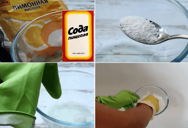 Bicarbonate de soude et acide citrique