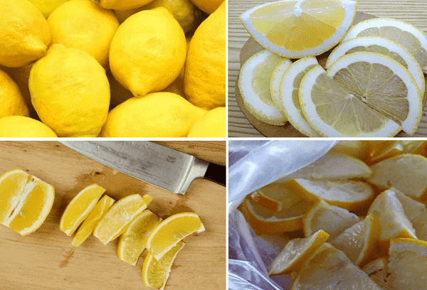 Congeler des citrons en tranches