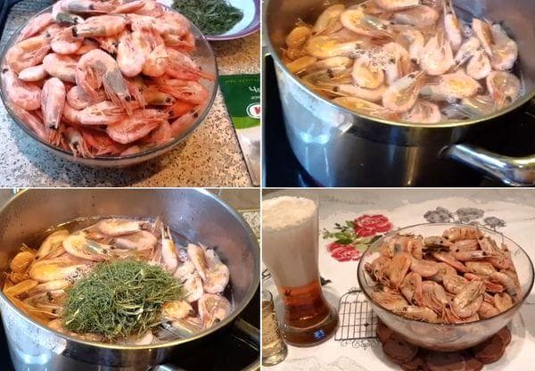 Apéritif de crevettes pour la bière au citron