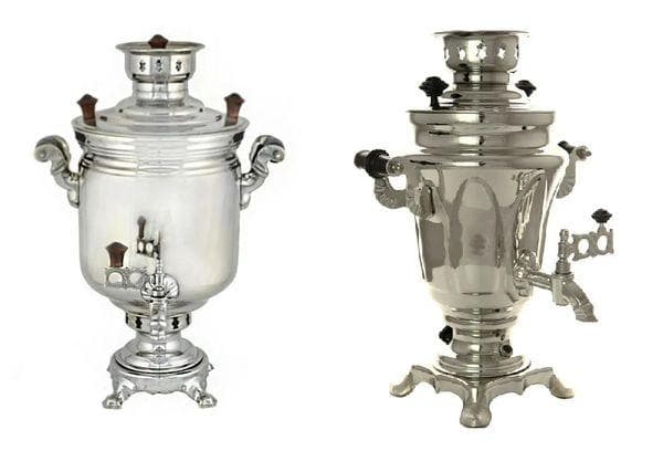 Samovars nickelés et chromés