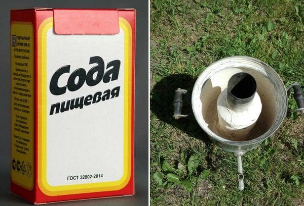 Soda pour nettoyer un samovar