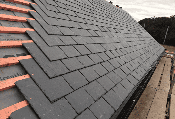 Tuiles plates en ardoise