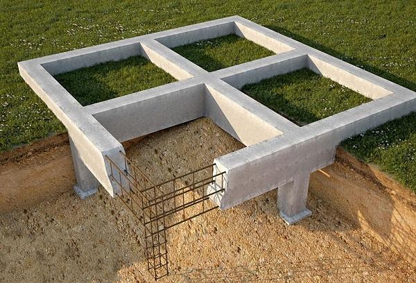 Cadre de fondation en bande