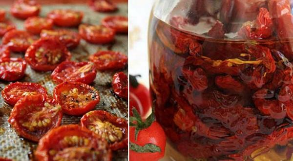 Conserver les tomates séchées au soleil dans l'huile