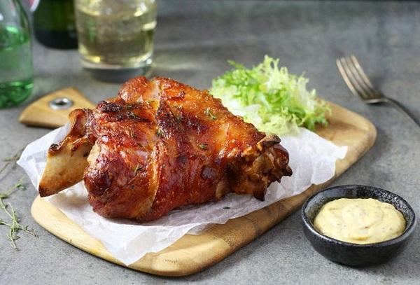 Jarret à la sauce moutarde-miel