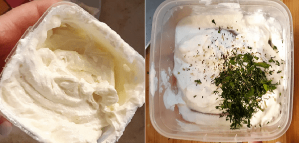 Fromage kéfir aux herbes