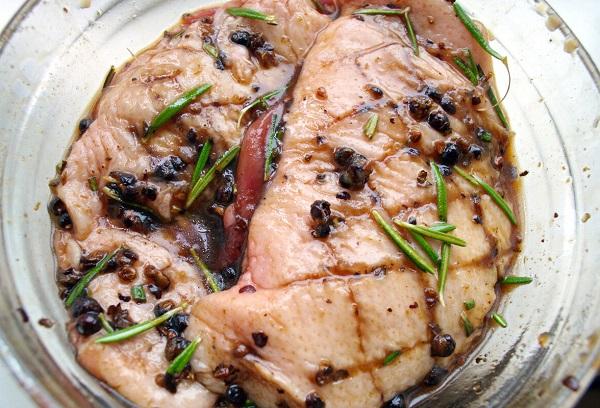 Magret de canard mariné