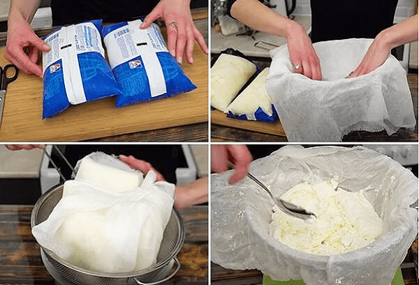 Caillé délicat et pâte à tartiner pour sandwichs