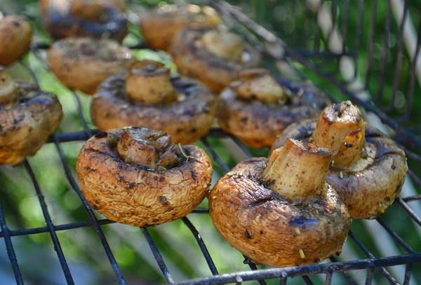Champignons sur le grill
