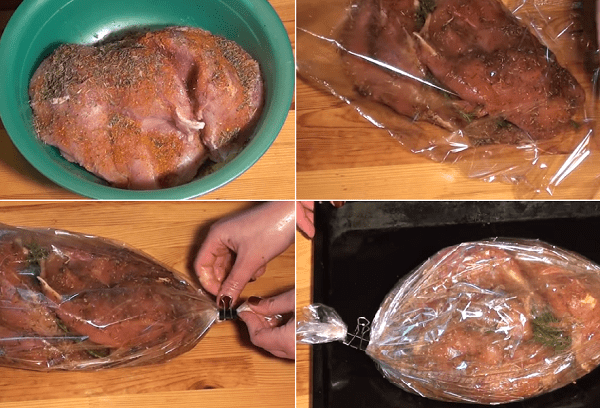 Filet cuit dans une manche