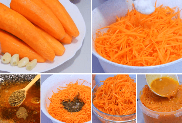 Cuisson des carottes en coréen