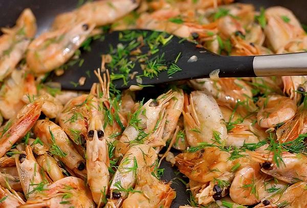 Cuisson des fruits de mer