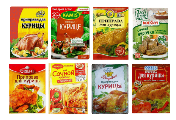 Assaisonnements en paquets