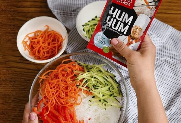 Funchoza rapide avec vinaigrette de Chim-chim