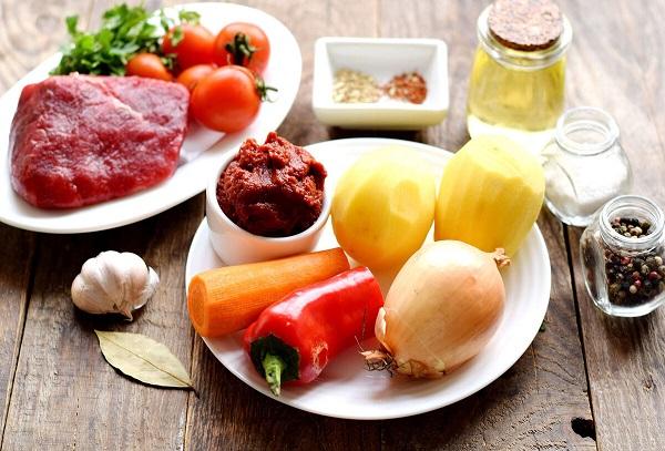 Ingrédients pour le shurpa