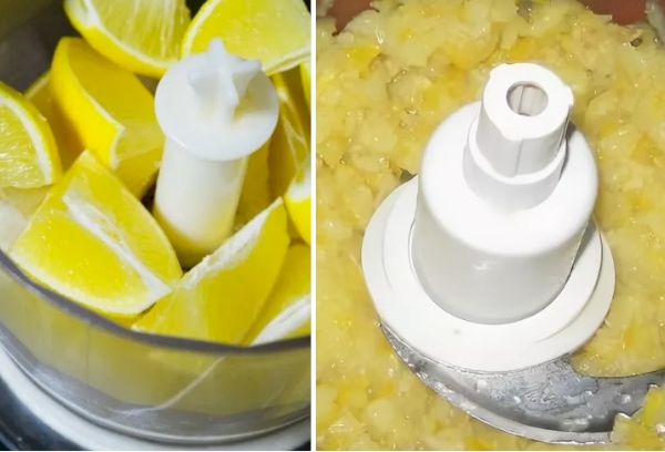 Broyer le citron dans un mixeur