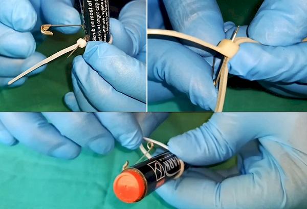 Détachez la pince en plastique