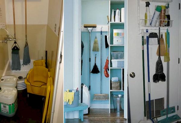 Stockage du matériel de nettoyage