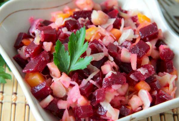 Salade vinaigrette de légumes à la choucroute