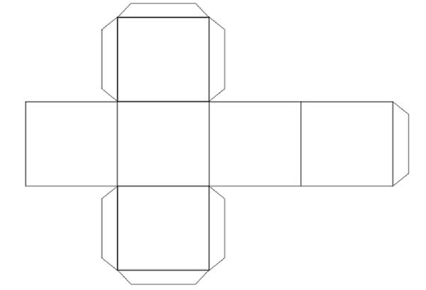 Diagramme de cube en carton