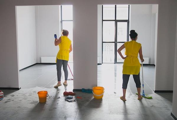 Nettoyage de l'appartement après rénovation