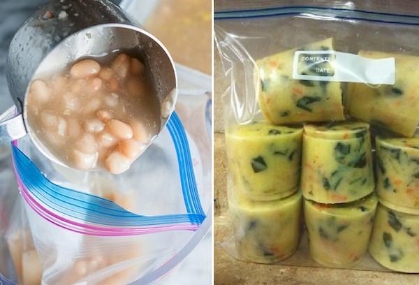 Congeler des soupes en sachets