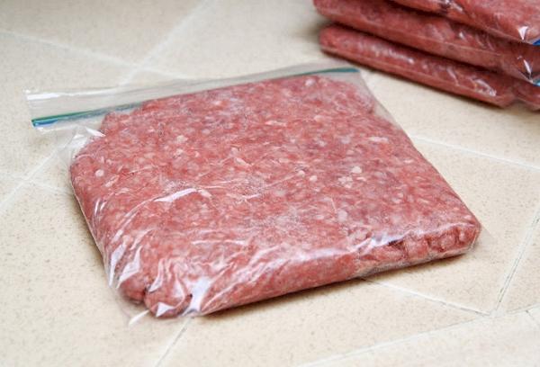 Viande hachée surgelée