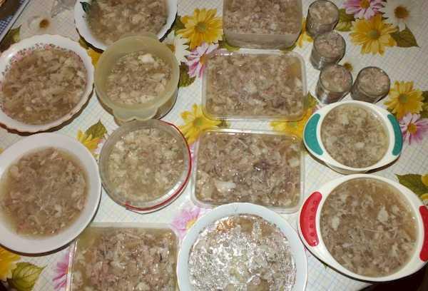 Préparation de viande en gelée