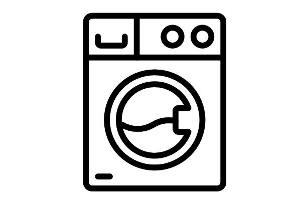 Icône de sèche-linge sur l'étiquette des vêtements