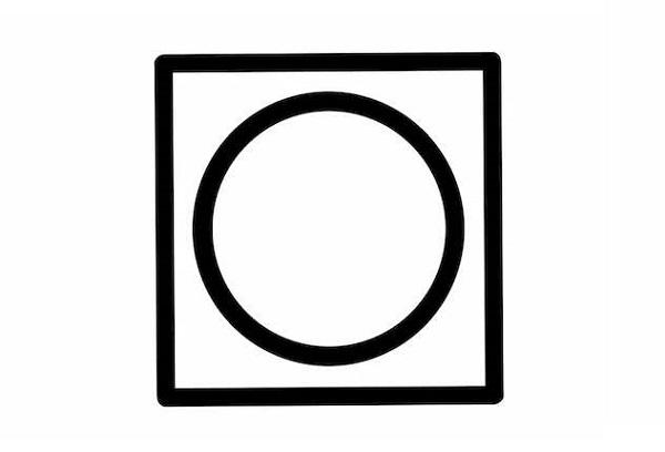 Signe de cercle carré