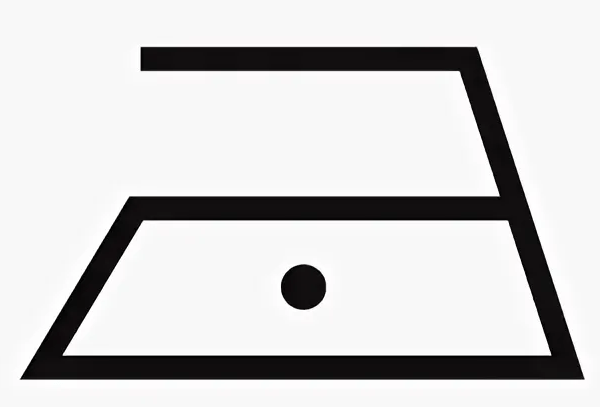 Panneau en fer avec un point