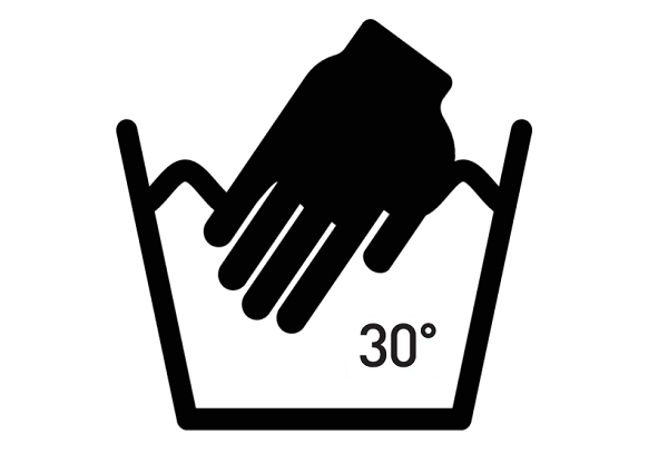 Icône de lavage à la main à 30 degrés