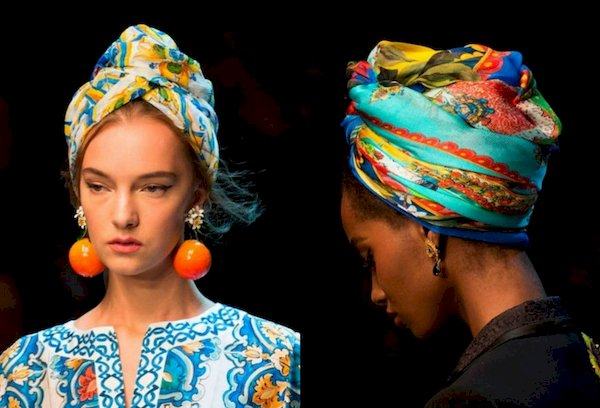 Turban ou turban réalisé à partir d'un foulard