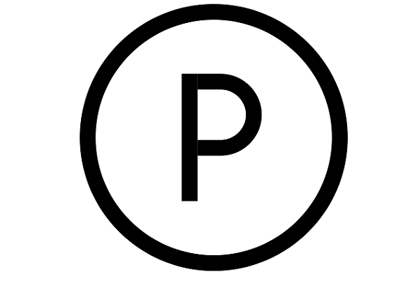 Signe P dans un cercle