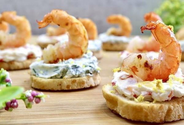 Apéritif de crevettes