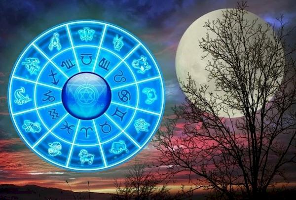 Cercle du zodiaque et Lune