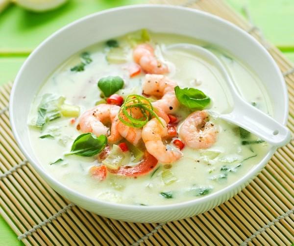 soupe au fromage aux crevettes