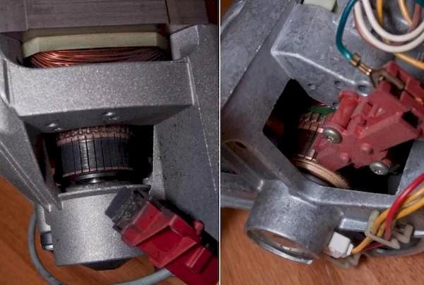 Usure des balais de charbon de la machine à laver