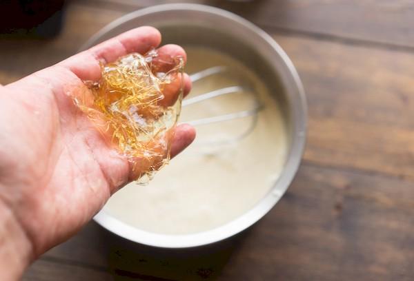 Utilisation de gélatine comestible