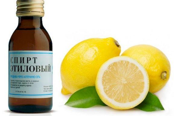 Alcool éthylique et jus de citron