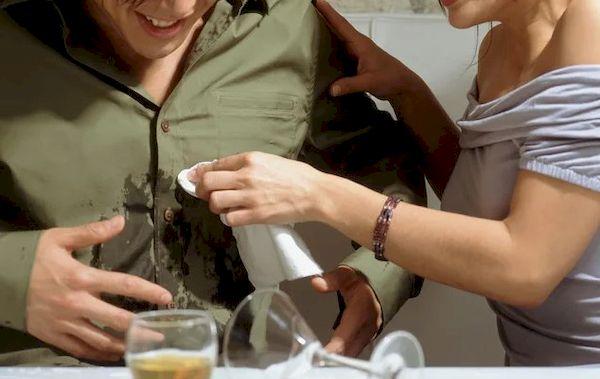 Tache de bière sur les vêtements